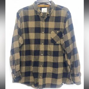 Field & Stream Black and Green Plaid Men's Shirt 2XL